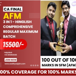 CA Final AFM 3 in 1 Comprehensive Batch (Regular Maximum)