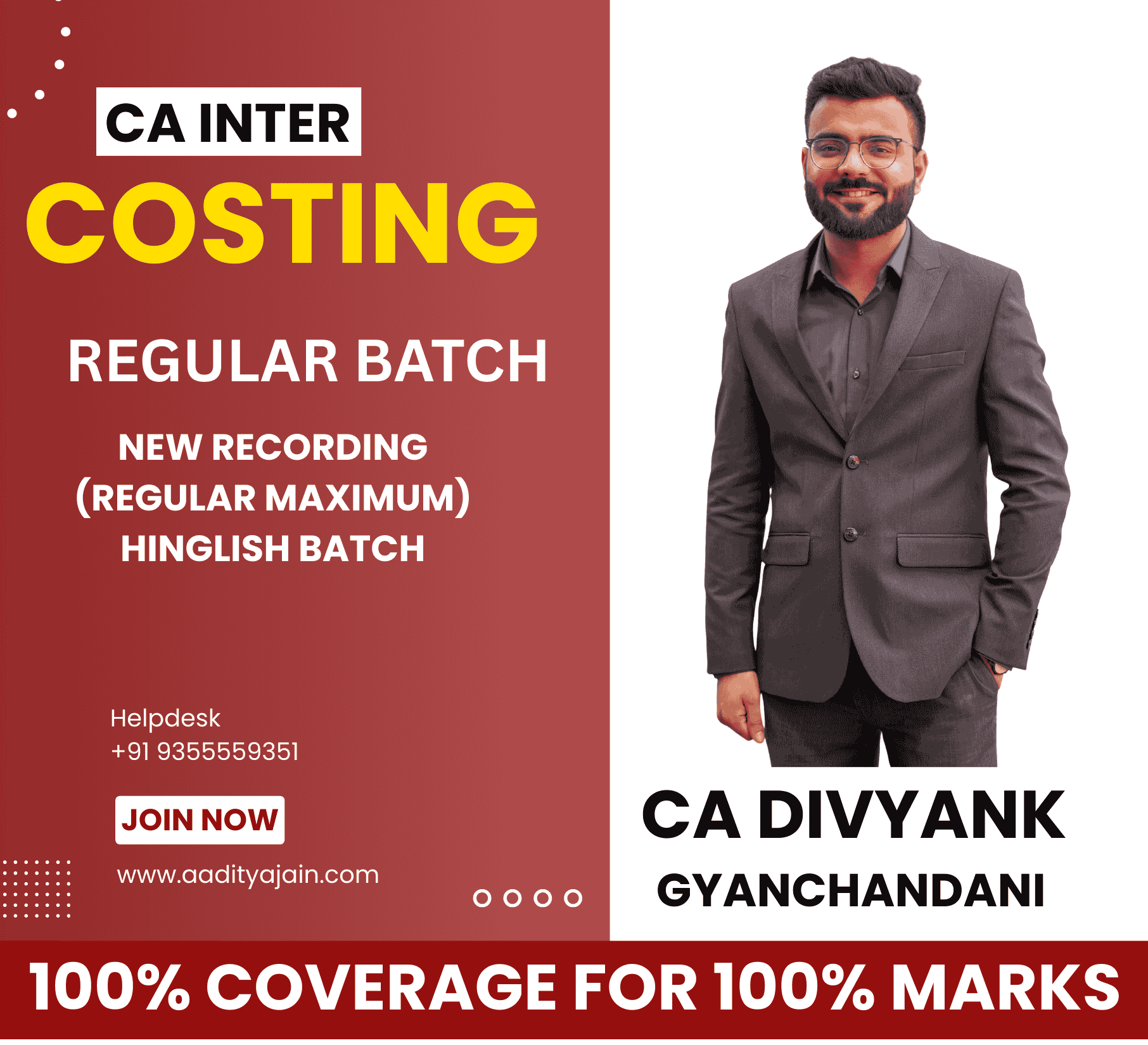 CA Inter Costing Regular Batch By CA Divyank Gyanchandani