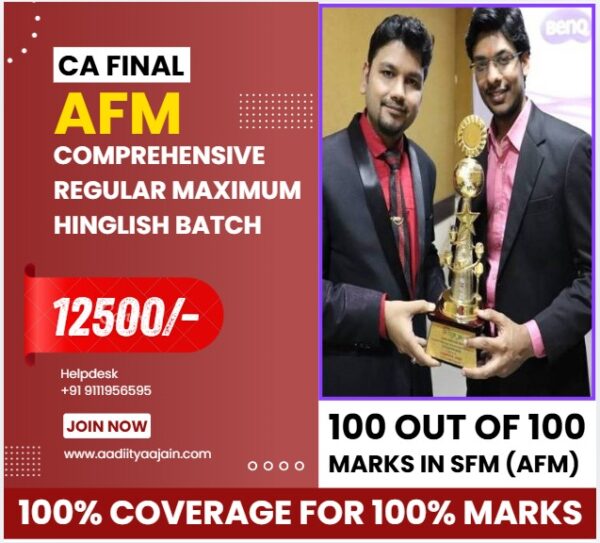 CA Final AFM Comprehensive Batch (Regular Maximum)